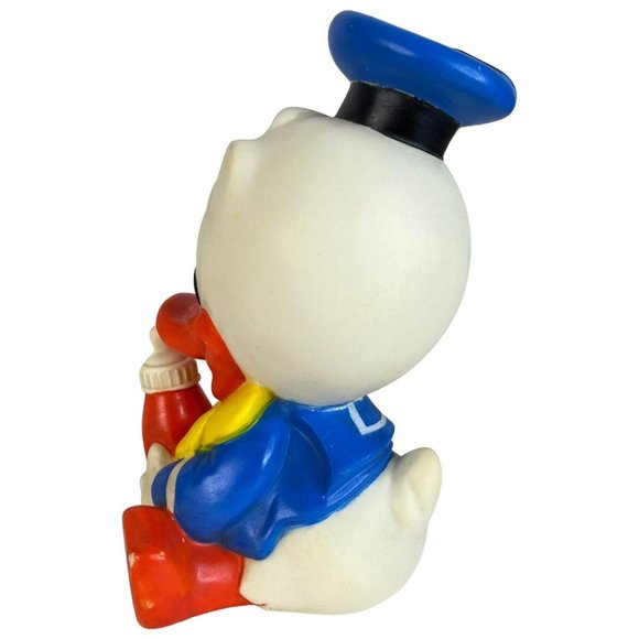 2 VTG Disney Baby Mickey Mouse And Donald Duck Toy Shelcore Vinyl 1984 Squeeks - Picture 9 of 12